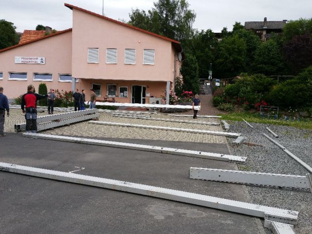 Zeltaufbau
